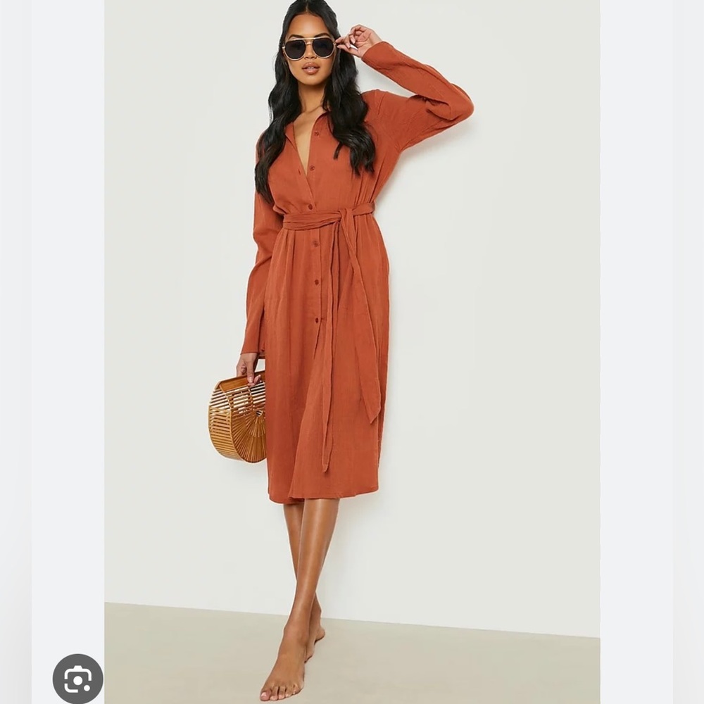 Beachwear Longline Belted Shirt - Picture 3 of 8